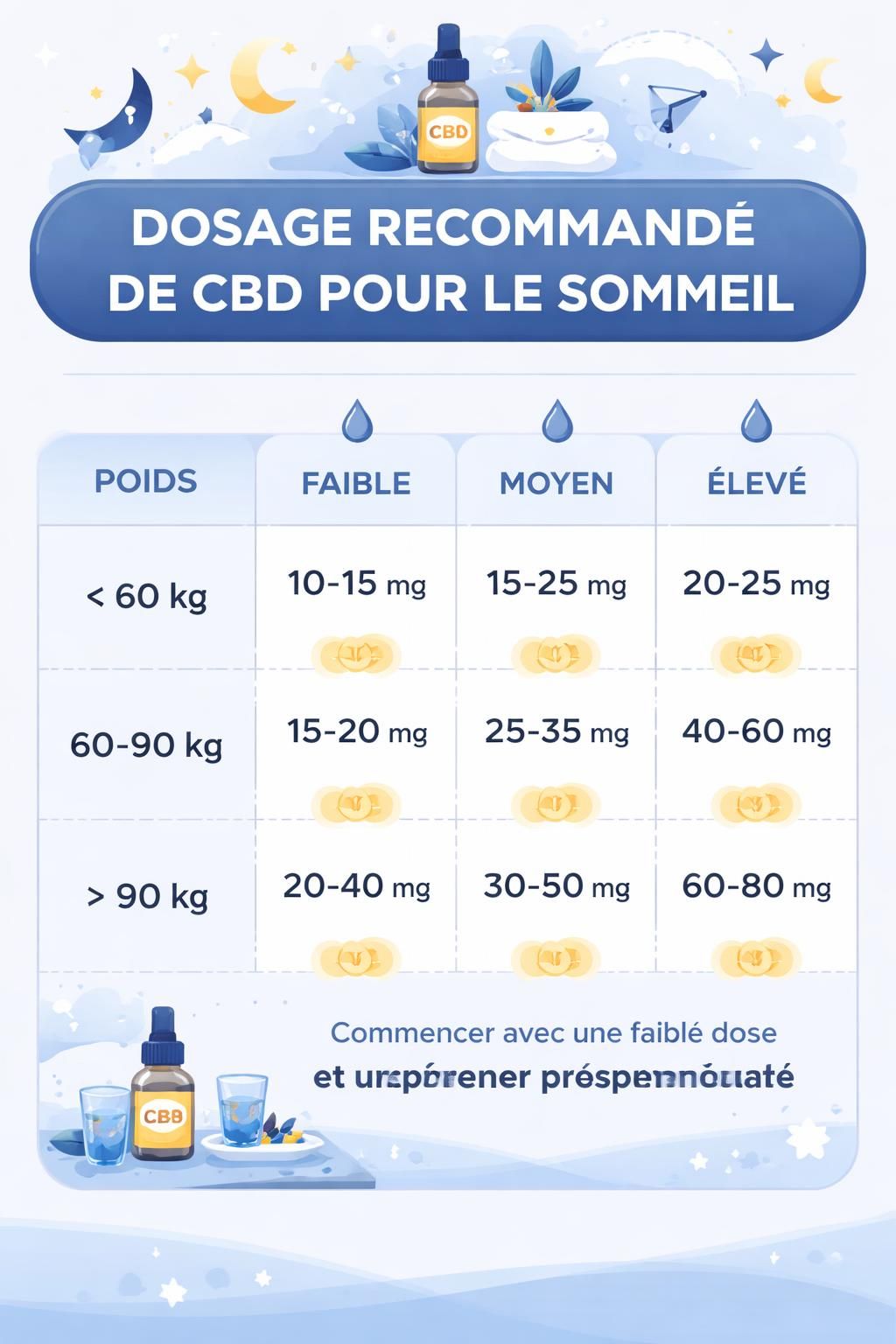 découvrez le nombre idéal de gouttes de cbd à prendre pour favoriser un sommeil paisible et réparateur. conseils pour bien doser et profiter des bienfaits du cbd.